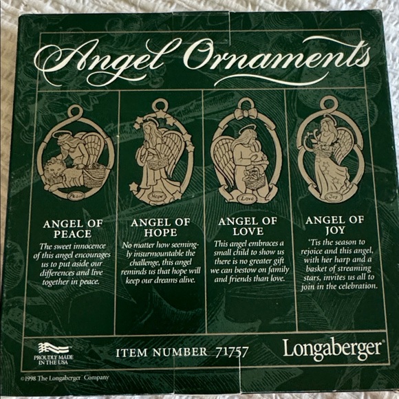 Longaberger Angel Vintage Pewter Ornaments - Picture 9 of 10